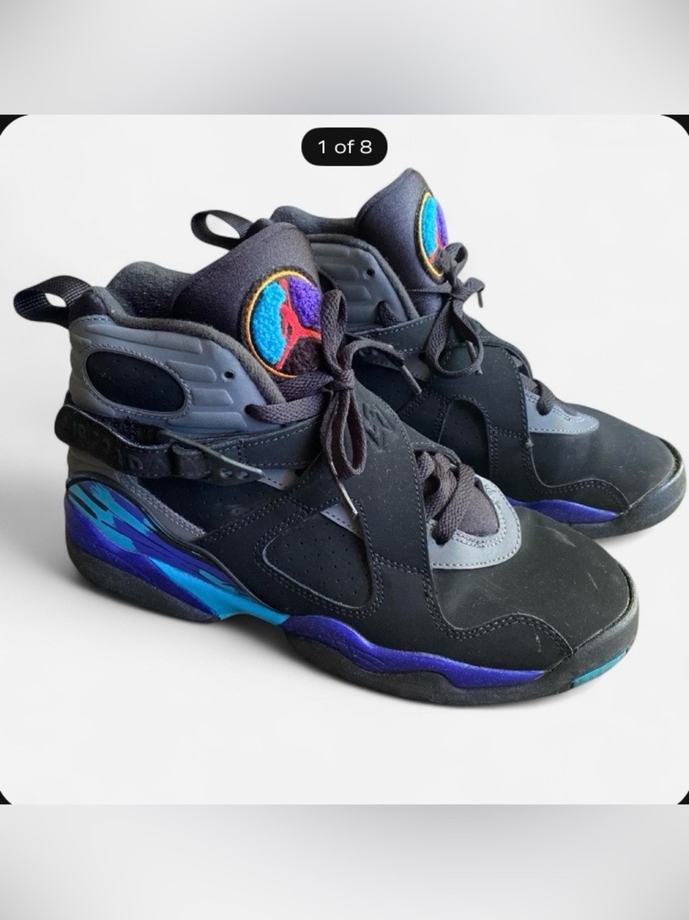 Nike Air Jordan 8 Retro "Aqua” Size  6Y Boys Grade School
